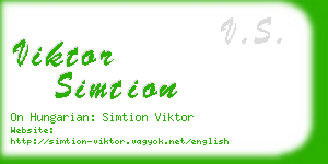 viktor simtion business card